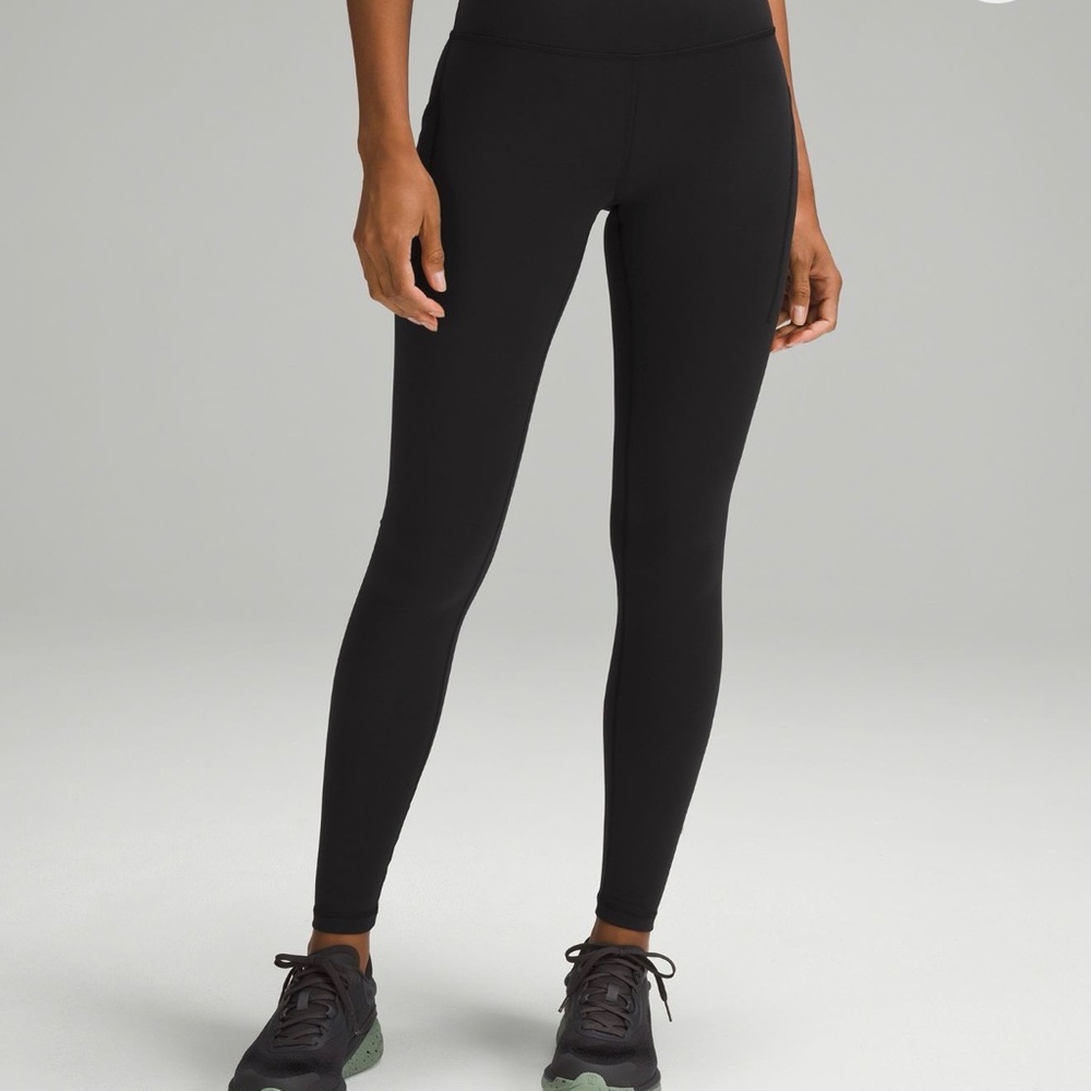 Lululemon Wunder Train 28” with Pockets Sz 14 Black